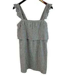 Sezane | Gingham Ruffle Dress, Size 40